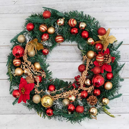 50Pcs Christmas Balls Ornament Red Gold Christmas Tree Hanging Bauble